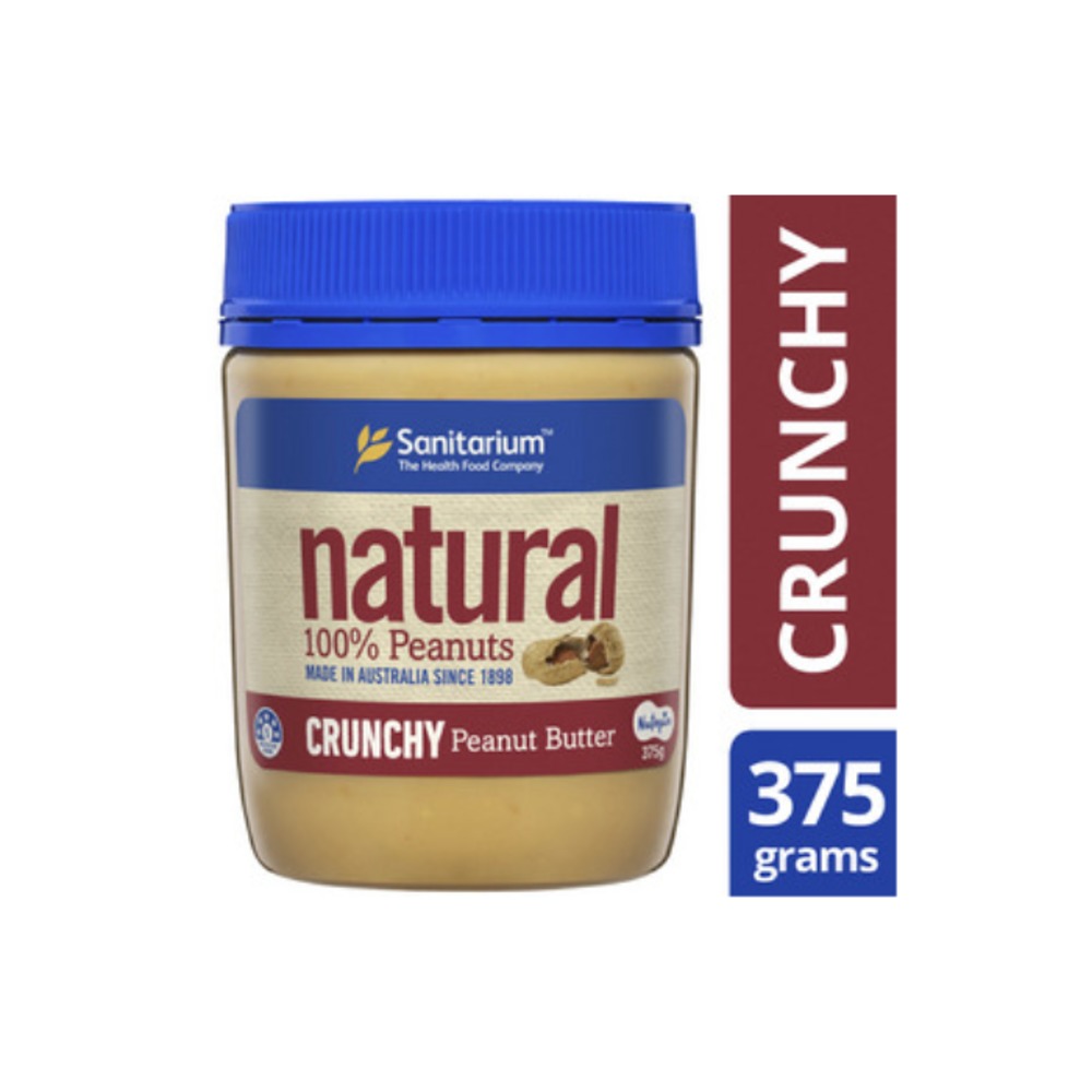 새니테리움 내추럴 크런치 피넛 버터 스프레드 375g, Sanitarium Natural Crunchy Peanut Butter Spread 375g