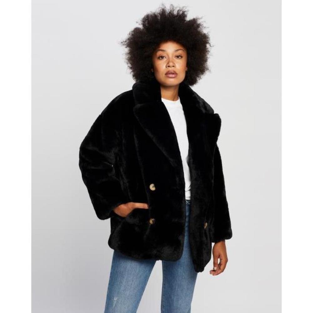 TOPSHOP Faux Fur Coat TO101AA81SAW
