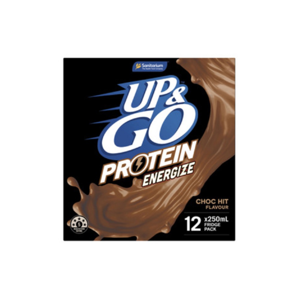 새니테리움 업&amp;고 프로틴 에너자이즈 초코 250Ml 12 팩, Sanitarium UP&amp;GO Protein Energize Choc 250mL 12 pack