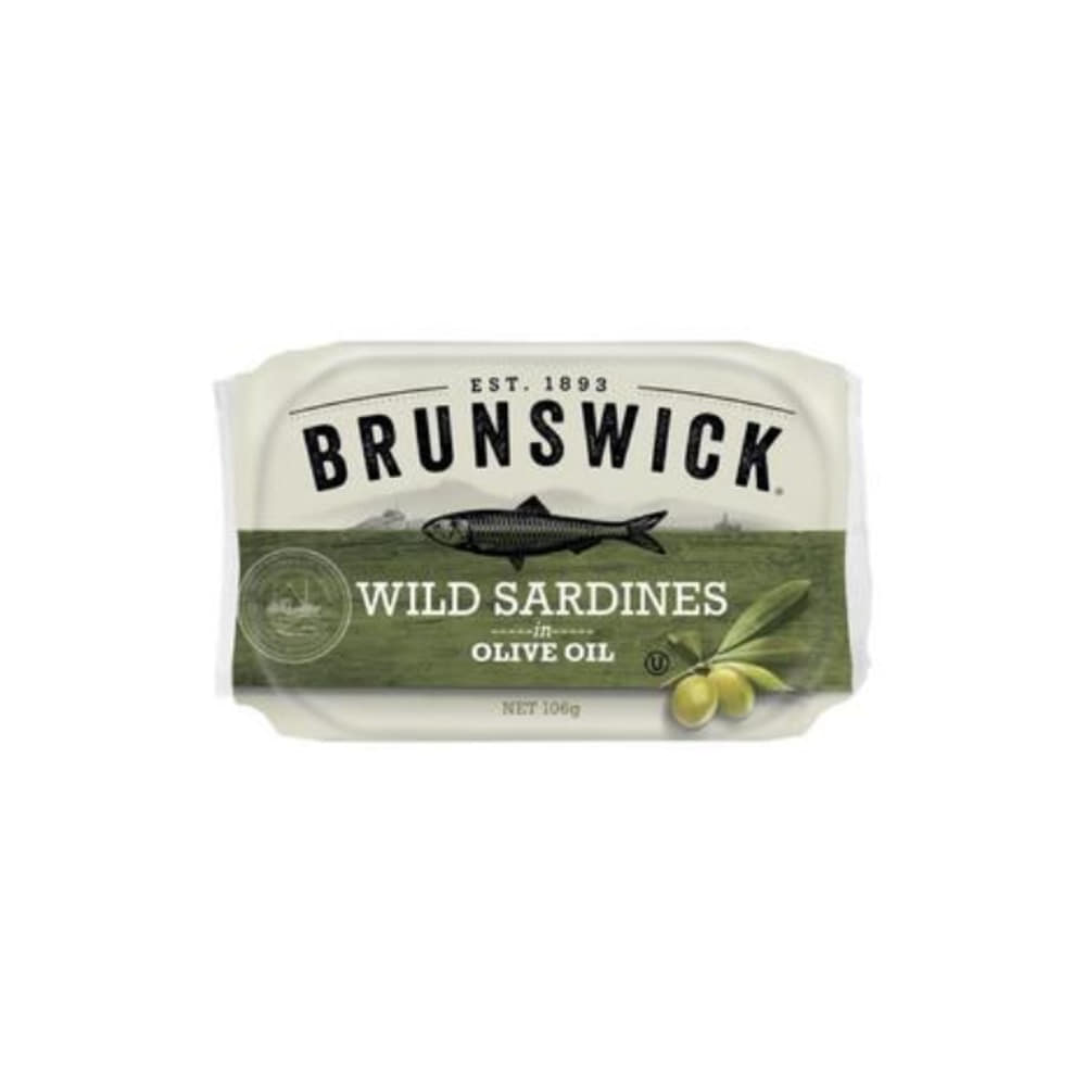 브런스윅 와일드 사딘스 인 올리브 오일 106g, Brunswick Wild Sardines in Olive Oil 106g