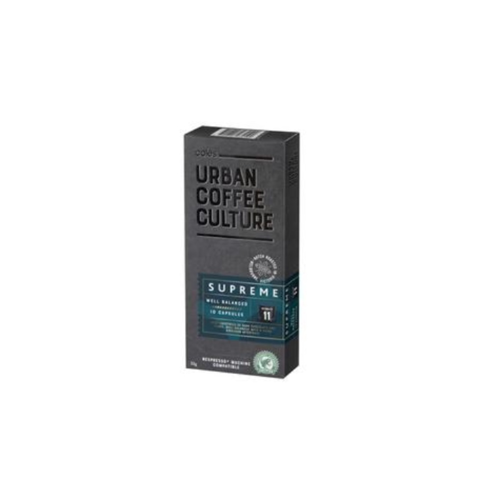 콜스 얼반 커피 컬쳐 인텐시티 11 수프림 커피 캡슐 10 팩 52g, Coles Urban Coffee Culture Intensity 11 Supreme Coffee Capsules 10 pack 52g