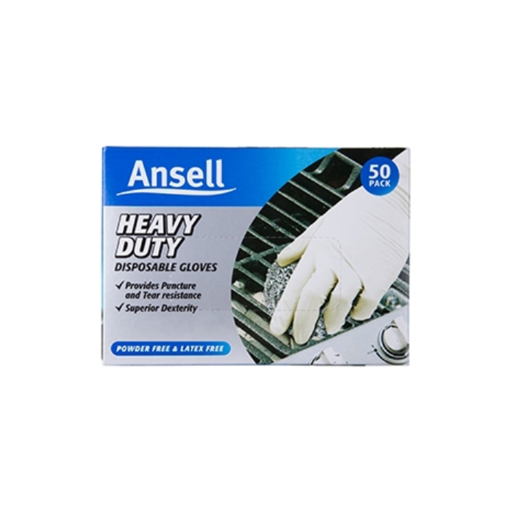 안셀 나이트라일 헤비 두티 디스포저블 글러브스 50 팩, Ansell Nitrile Heavy Duty Disposable Gloves 50 pack