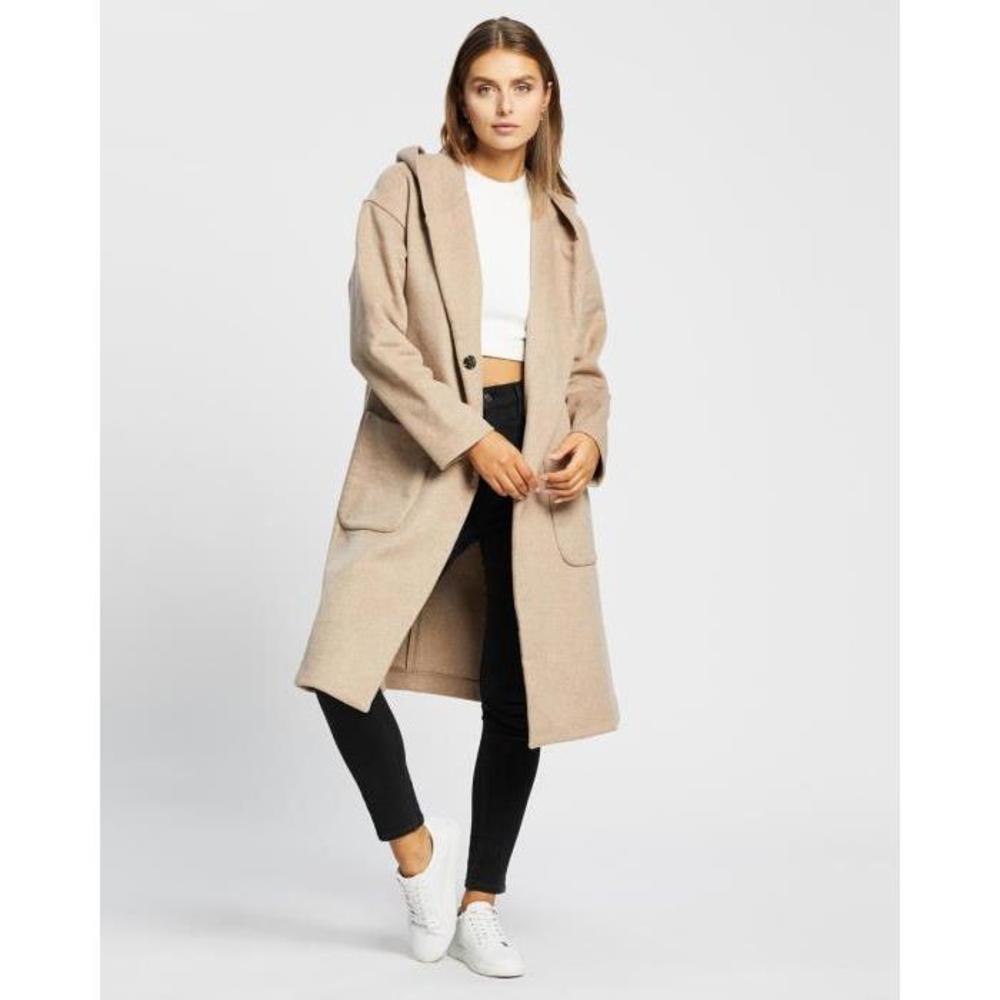 Atmos&amp;Here Annabelle Wool Blend Hooded Coat AT049AA74ORX