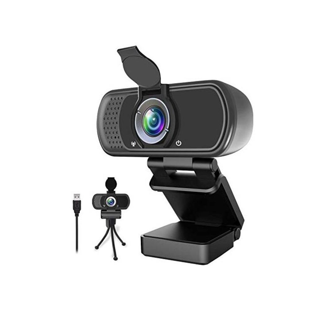 1080P Webcam,Live Streaming Web Camera with Stereo Microphone, Desktop or Laptop USB Webcam with 100-Degree View Angle, HD Webcam for Video Calling, Recording, Conferencing, Stream B07VL7BNLZ
