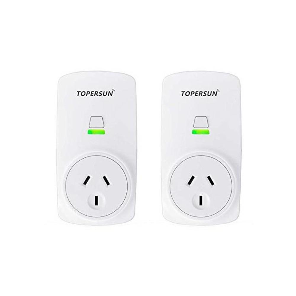 TOPERSUN 2PCS WiFi Smart Socket Outlet Plug Enabled Electrical Power Switch App Control from Anywhere Remote Control Outlet with Timing Function Compatible with Amazon Alexa Echo a B07FM62NGS