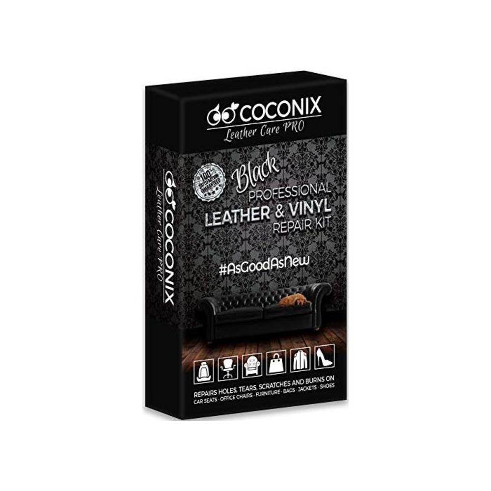 Coconix Black Leather Repair Kits for Couches - Vinyl &amp; Upholstery Repair Kit for Car Seats, Sofa &amp; Furniture - Liquid Scratch Filler Formula Repairs Couch Tears &amp; Burn Holes B07QVFFV5P