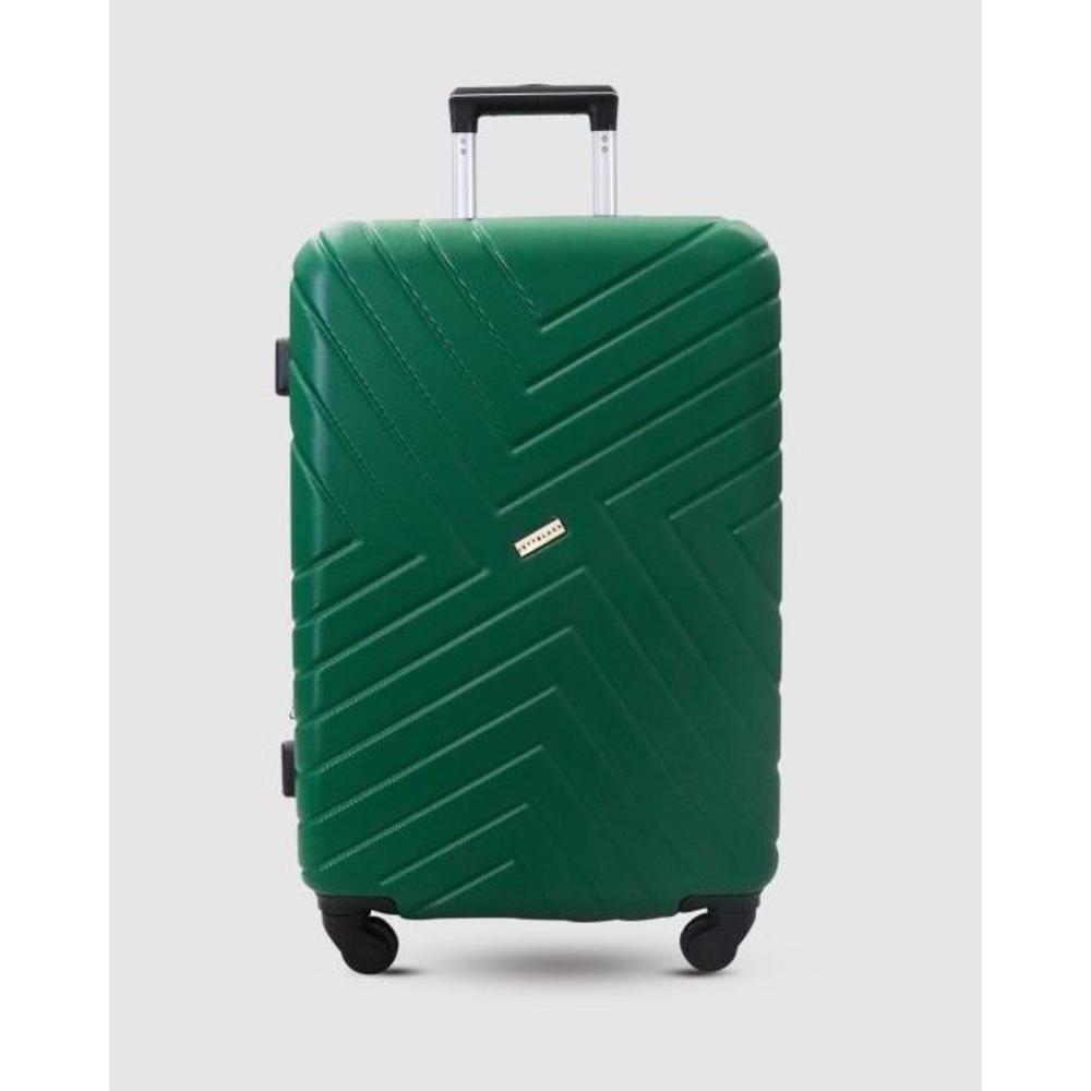 JETT BLACK Pine Green Maze Large Suitcase JE237AC32EUD