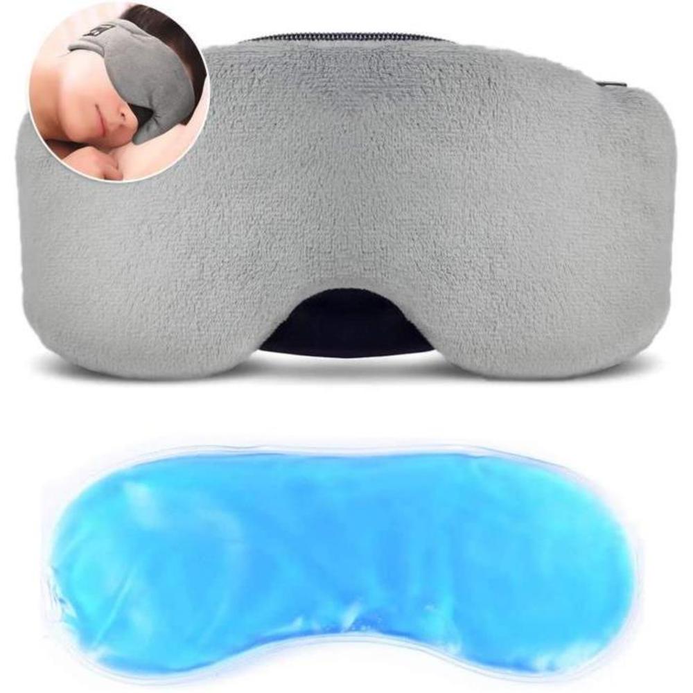 AUSELECT Sleeping Eye Mask Headphones, Wireless Bluetooth Headset with Reusable Ice Gels for Sleeping, (Grey) B08LSFLDRC