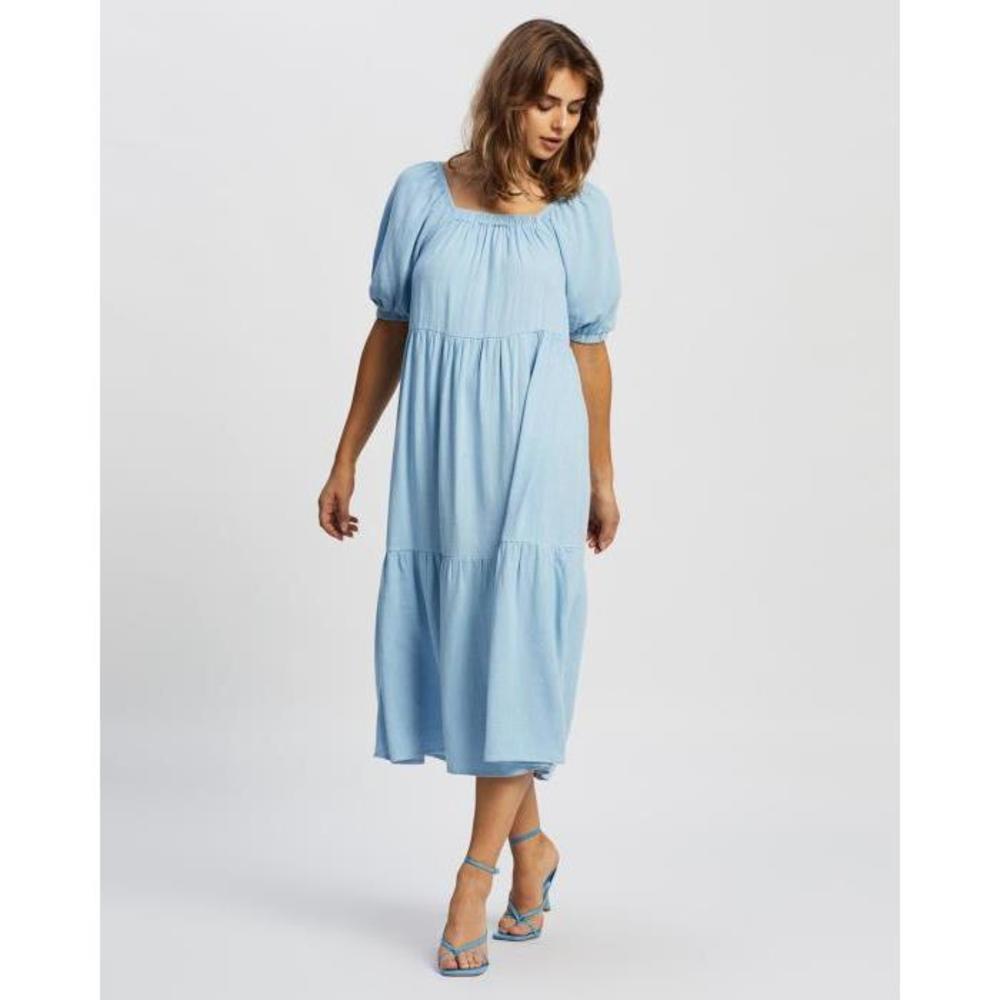 Atmos&amp;Here Scout Linen Blend Midi Dress AT049AA19ECQ
