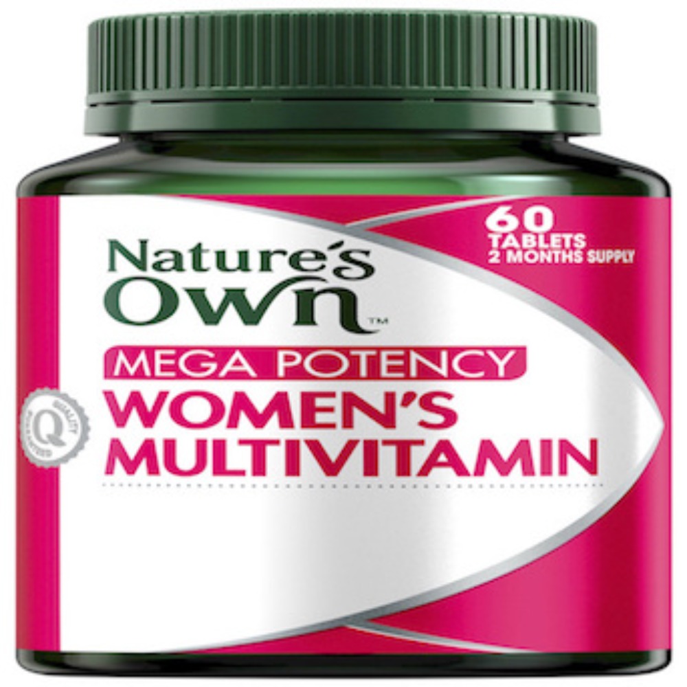 네이쳐스온 메가 포텐시 여자 멀티비타민 60타블렛 Natures Own Mega Potency Womens Multivitamin 60 Tablets