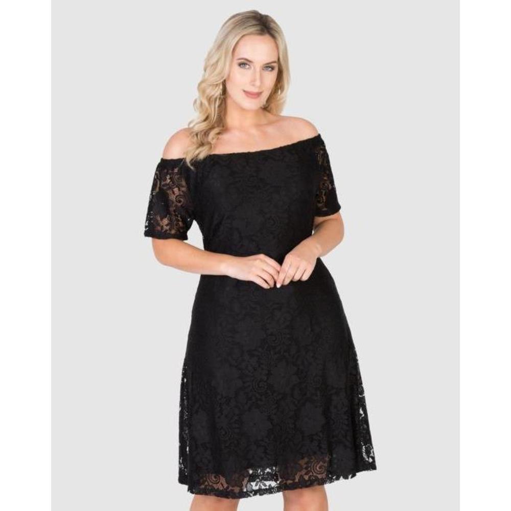 Love Your Wardrobe Stretch Lace Off-The-Shoulder Dress LO741AA52UXB