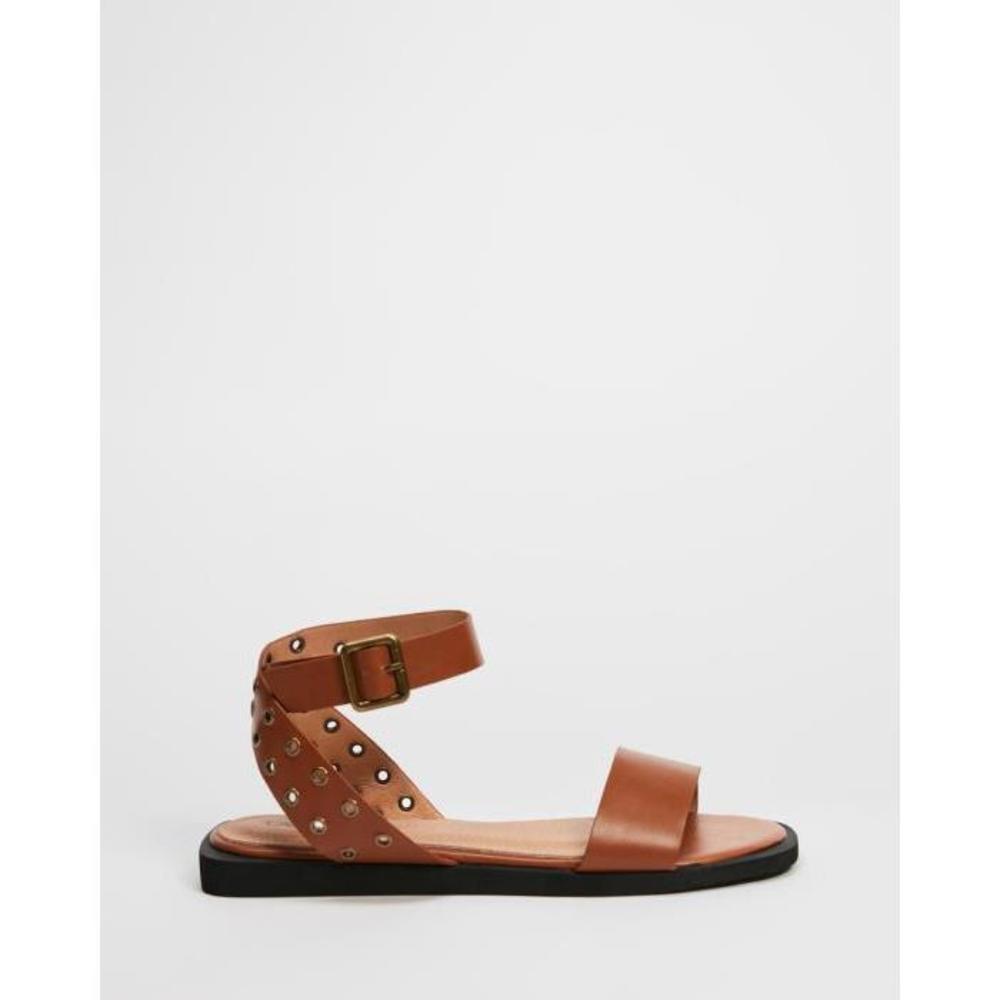 Betsy Studded Ankle Strap Sandals BE248SH64ISP