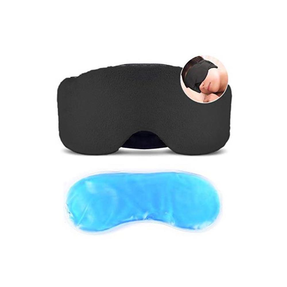 YESDEX Bluetooth Sleeping Eye Mask Headphones, Wireless Bluetooth Headset Music Travel Sleep Headset (Black) B08QVYQR14