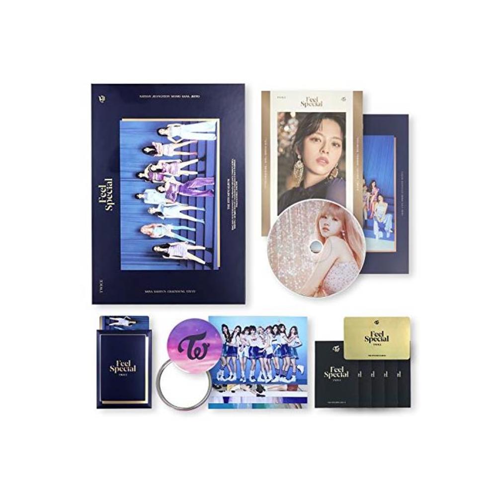 TWICE 8th Mini Album - FEEL SPECIAL [ B ver. ] CD + Photobook + Lyrics Paper + Photocards + OFFICIAL PHOTOCARD SET + OFFICIAL POSTER + FREE GIFT B07YBSL9GF