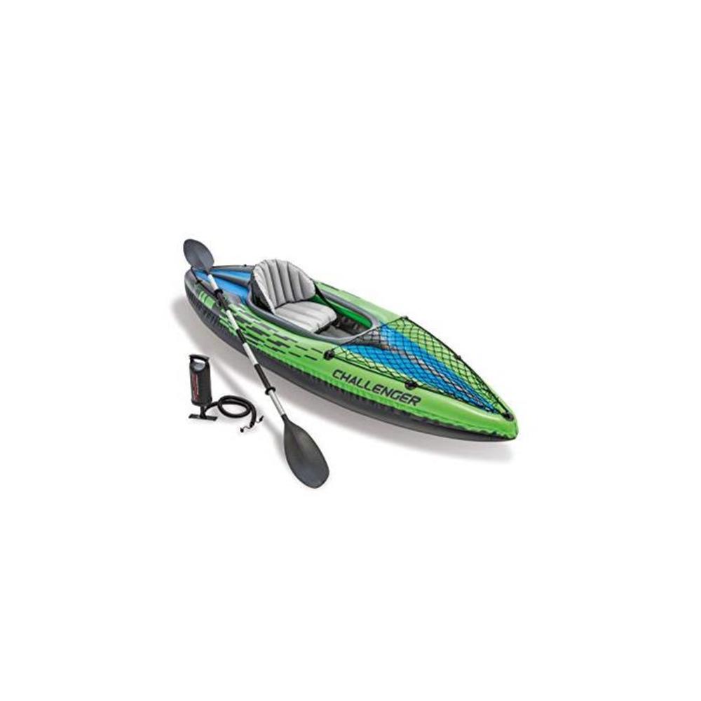 Intex Challenger Kayak, Man Inflatable Canoe with Aluminum Oars and Hand Pump B0749FLYR8