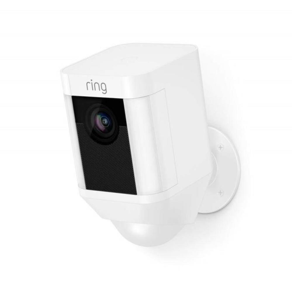Ring Spotlight Cam Battery HD Security Camera with Built Two-Way Talk and a Siren Alarm, White B08CGC6BPF