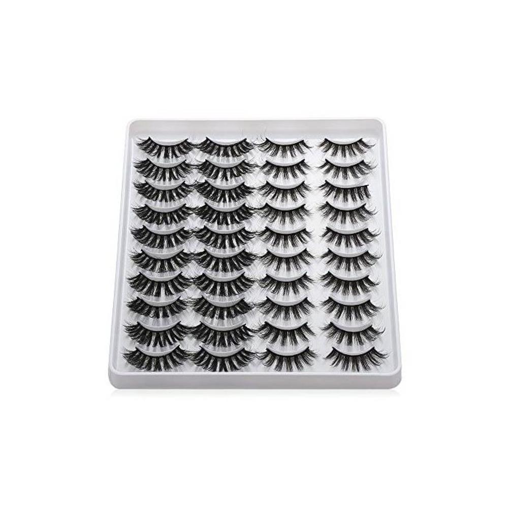 20 Pairs/set Beauty Criss-cross Handmade Eye Makeup Tools Thick Long False Eyelashes 3D Faux Mink Wispies Fluffies(201) B08519G35B