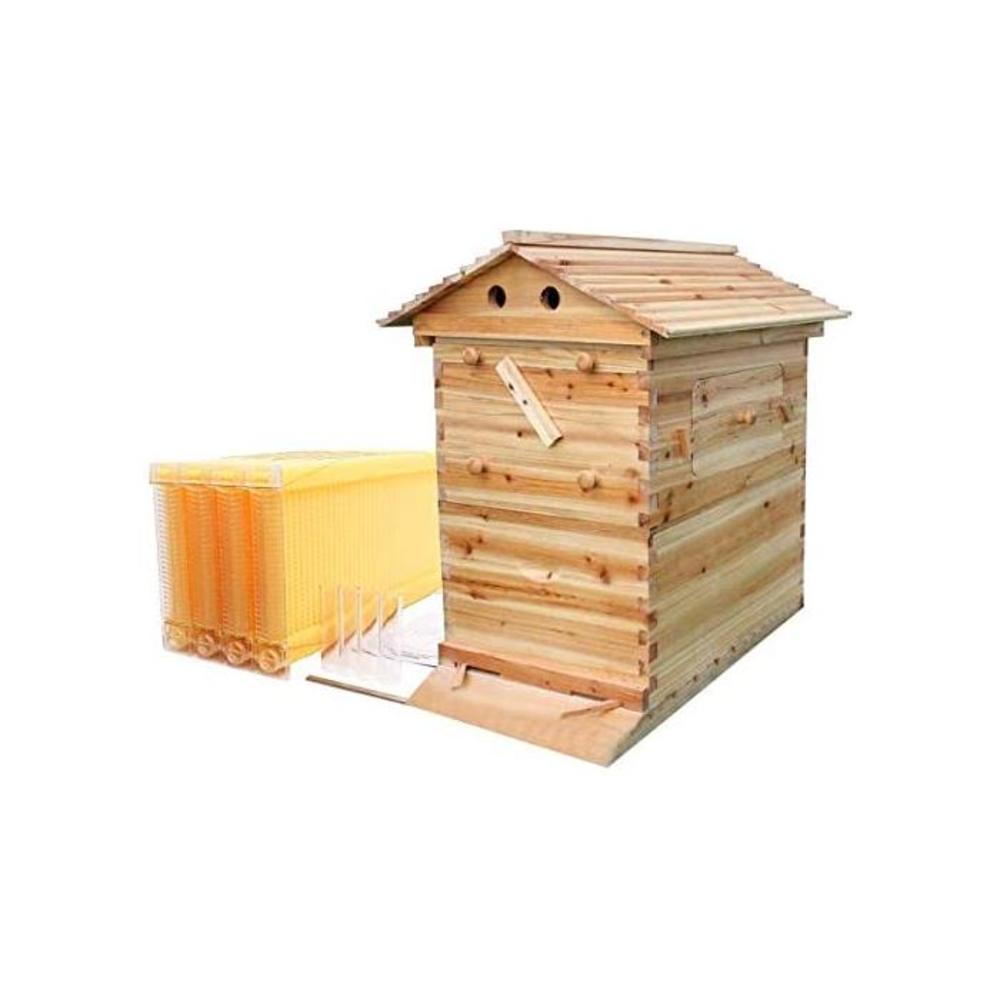 Honey Hive Beekeeping Beehive House+7PCS Auto Beehive Frame Comb Bee Hive Boxes B08L6KBK4T