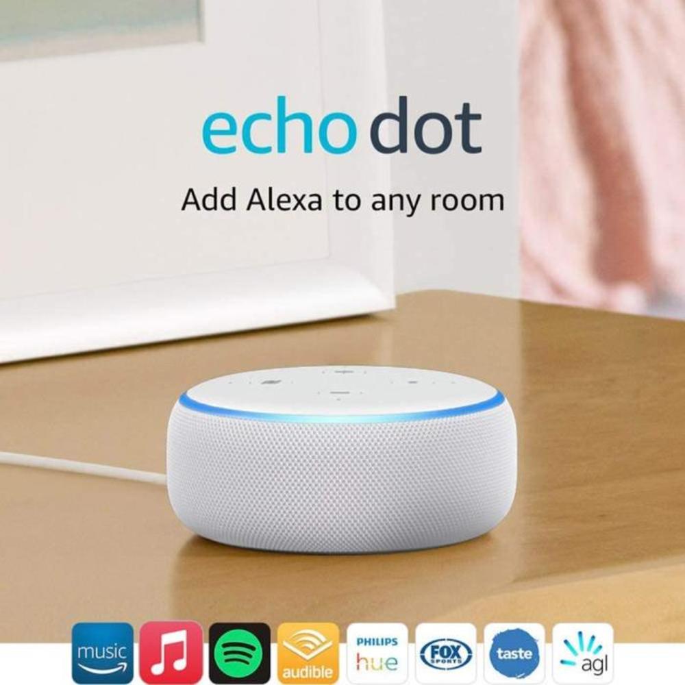 Echo Dot (3rd Gen) – Smart speaker with Alexa - Sandstone Fabric B07NQK2XR2