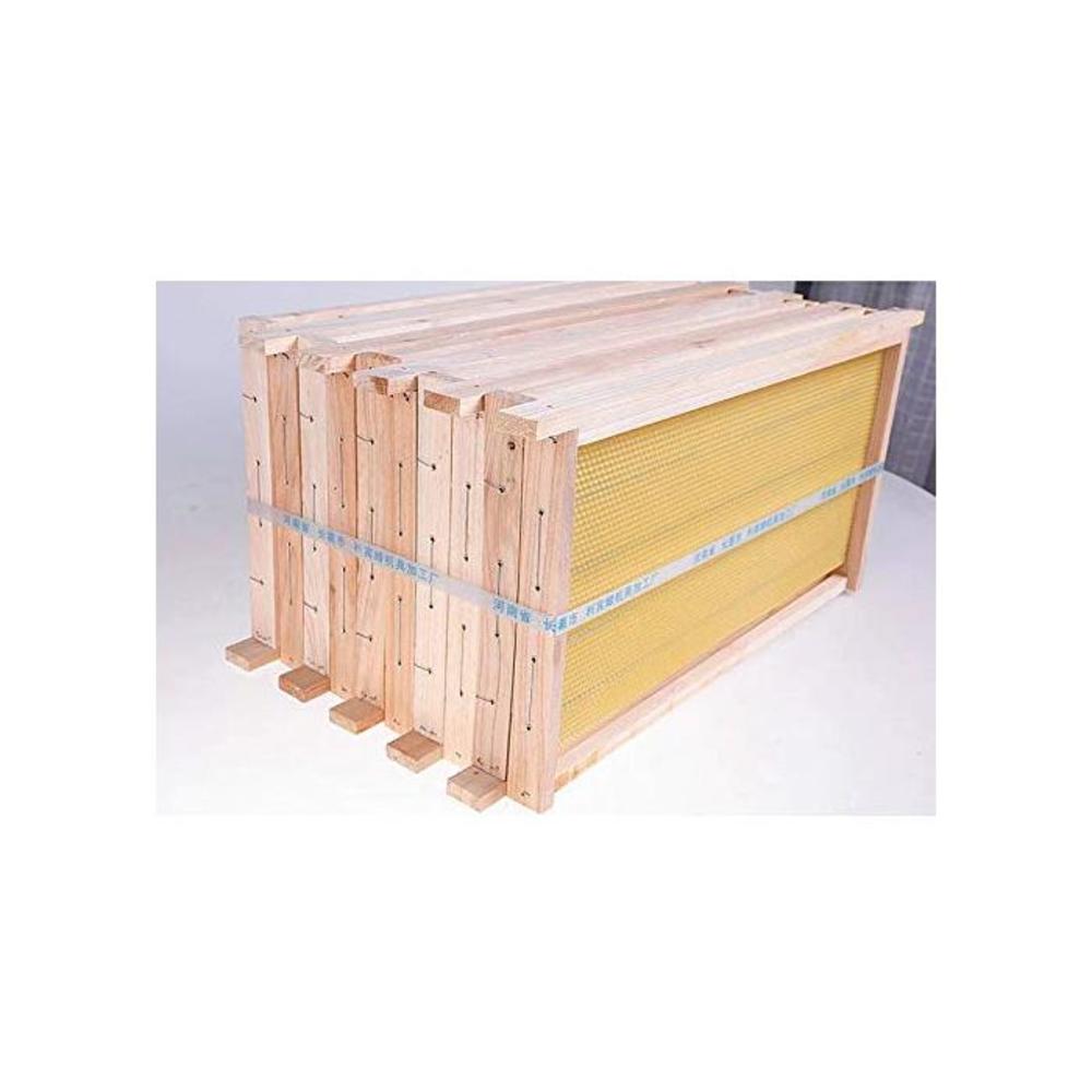 Beehive Frame with Bee Wax Foundation Assemble Wooden 10 pc in box Bee Frames with Beeswax Coated Foundation Sheet,Deep Frame Kit with Foundation Hive Frames 10 Frames Bee hive bee B087JQ8BBR