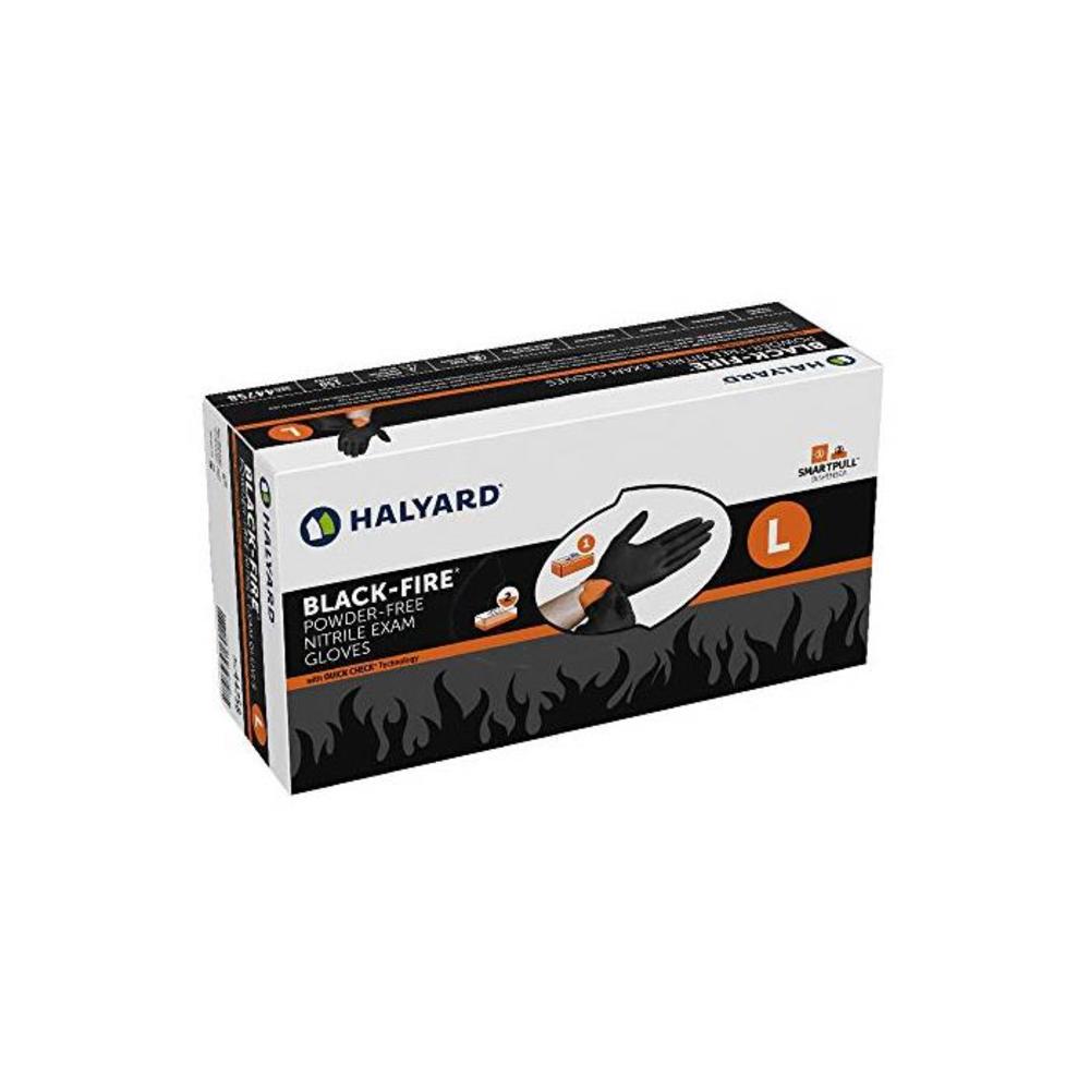 HALYARD BLACK-FIRE Nitrile Gloves – Large 150/box B01HISU6J6