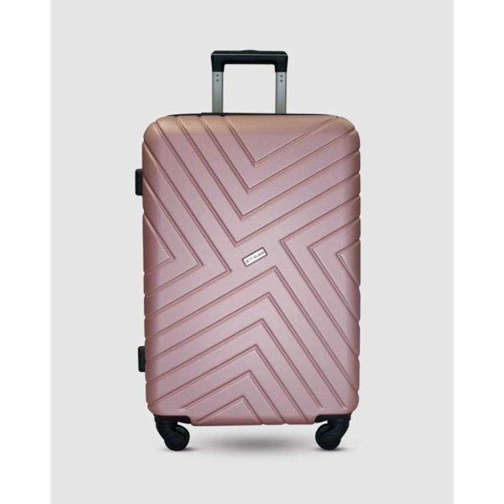 JETT BLACK Rose Gold Maze Large Suitcase JE237AC89LQW