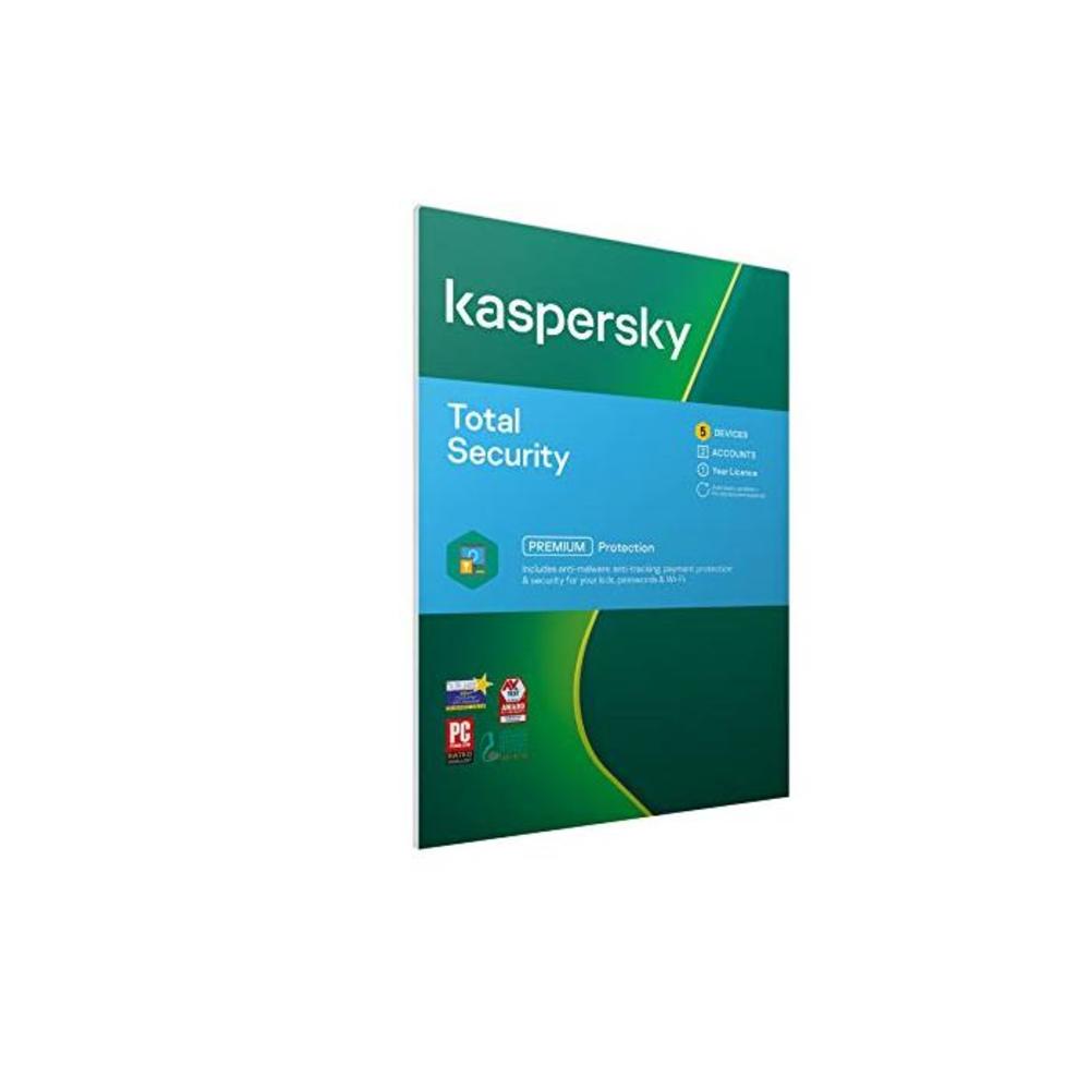 Kaspersky Total Security 2020 5 Devices 1 Year Antivirus, Secure VPN and Password Manager Included PC/Mac/Android Activation Code by Post B074SP8KYW