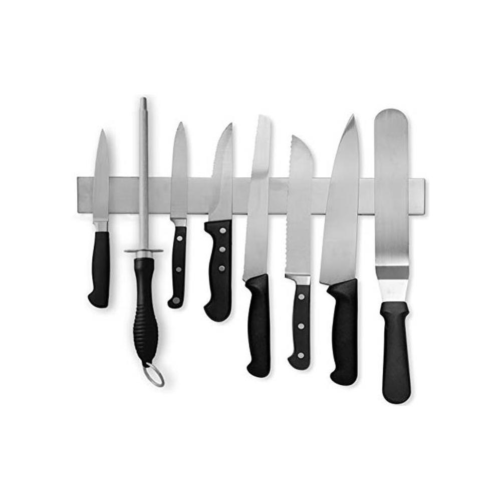 Noosa Life Magnetic Knife Strip Holder Premium 40cm Stainless Steel Multipurpose Knife Bar - Knife Rack, Knife Strip, Kitchen Utensil Holder, Tool Organiser, Art Supply Organ B07BBN3N12