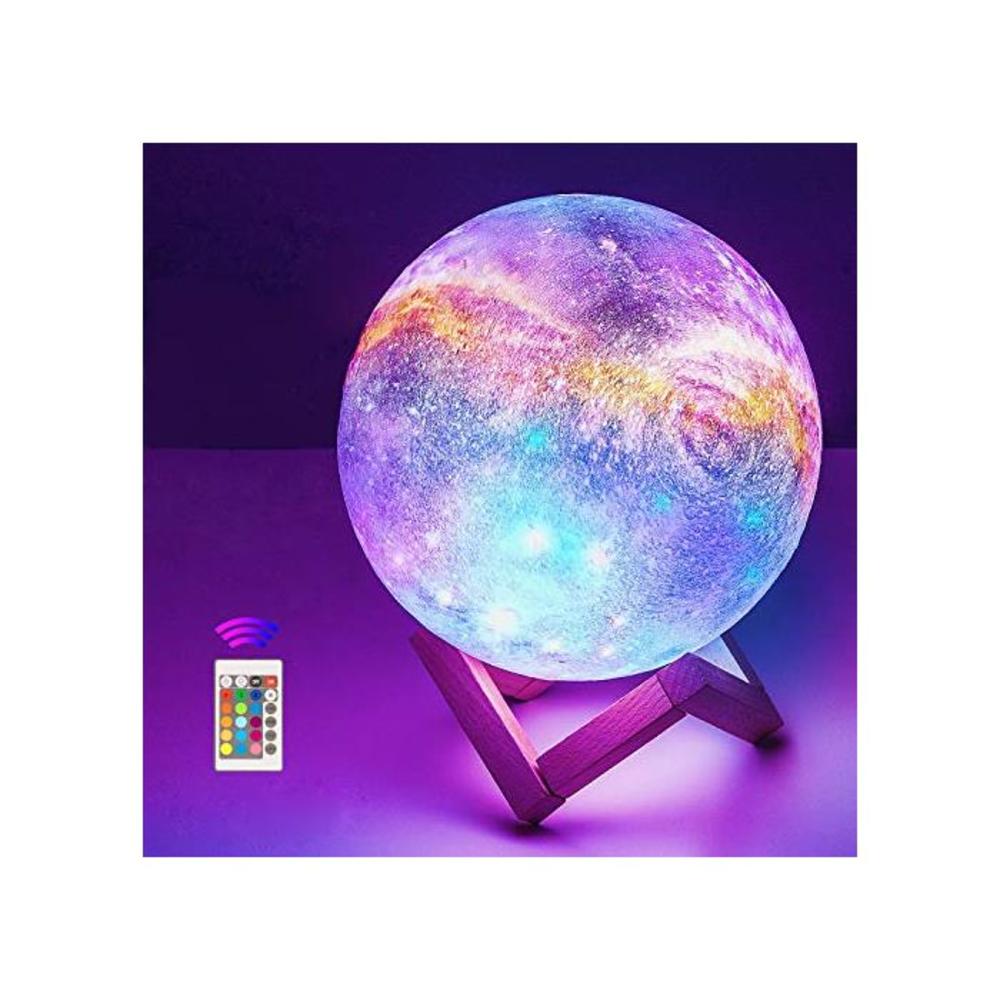 OxyLED Moon Lamp, 16 Colors 7.1 Inch 3D Print LED Galaxy Moon Light Dimmable with Stand Remote Touch Tap Control and USB Rechargeable, Night Lights for Kids Lover Friends Birthday B07WPBZW2K