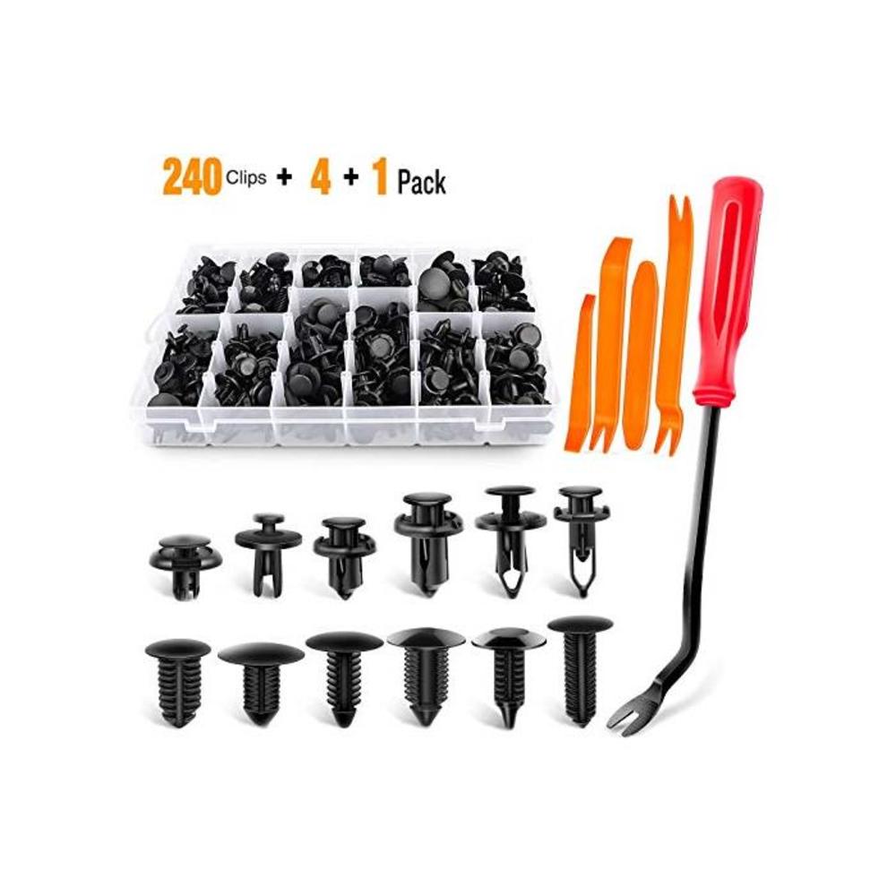 240 Pcs Push Type Retainer Clips AUSELECT Bumper Car Plastic Fasteners Retainer Kit with 12 Most Popular Size Door Trim Panel Clips for GM Ford Toyota Honda Chrysler B08997FVMH