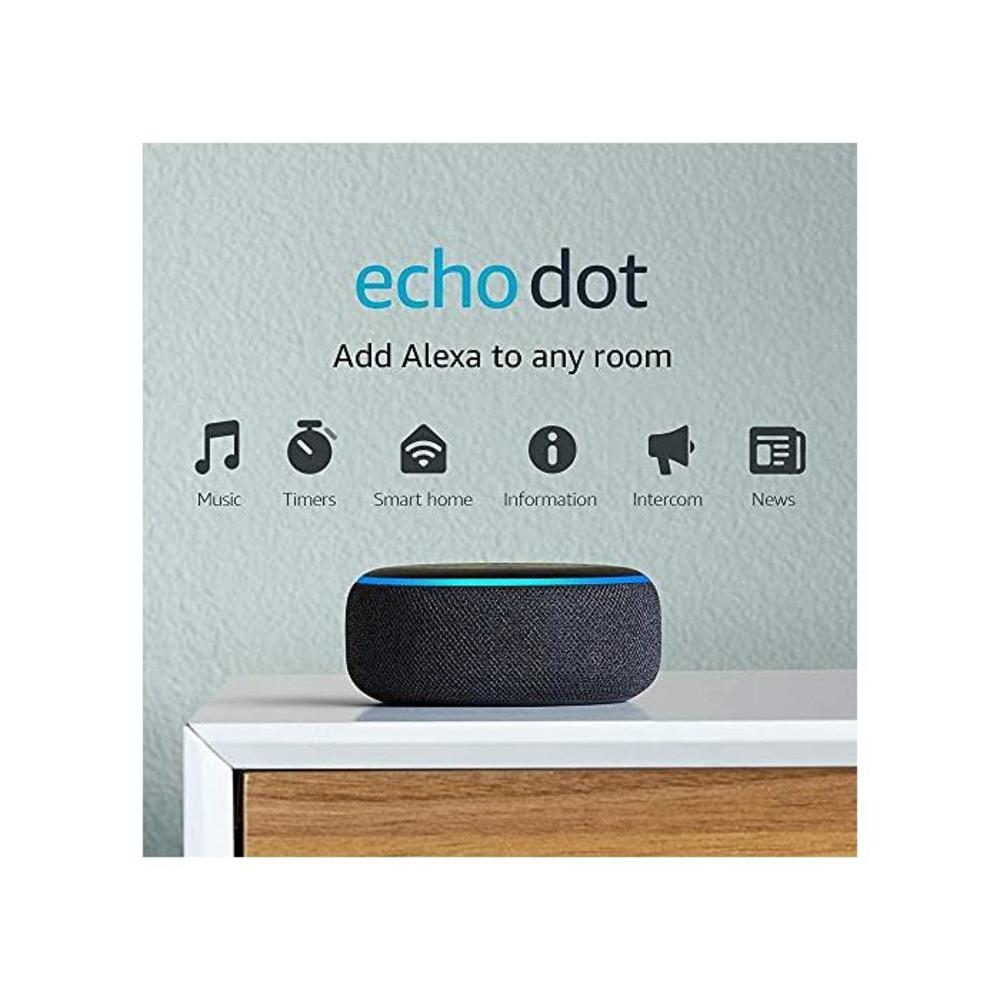 Echo Dot (3rd Gen) – Smart speaker with Alexa - Heather Grey Fabric B07PJV168B