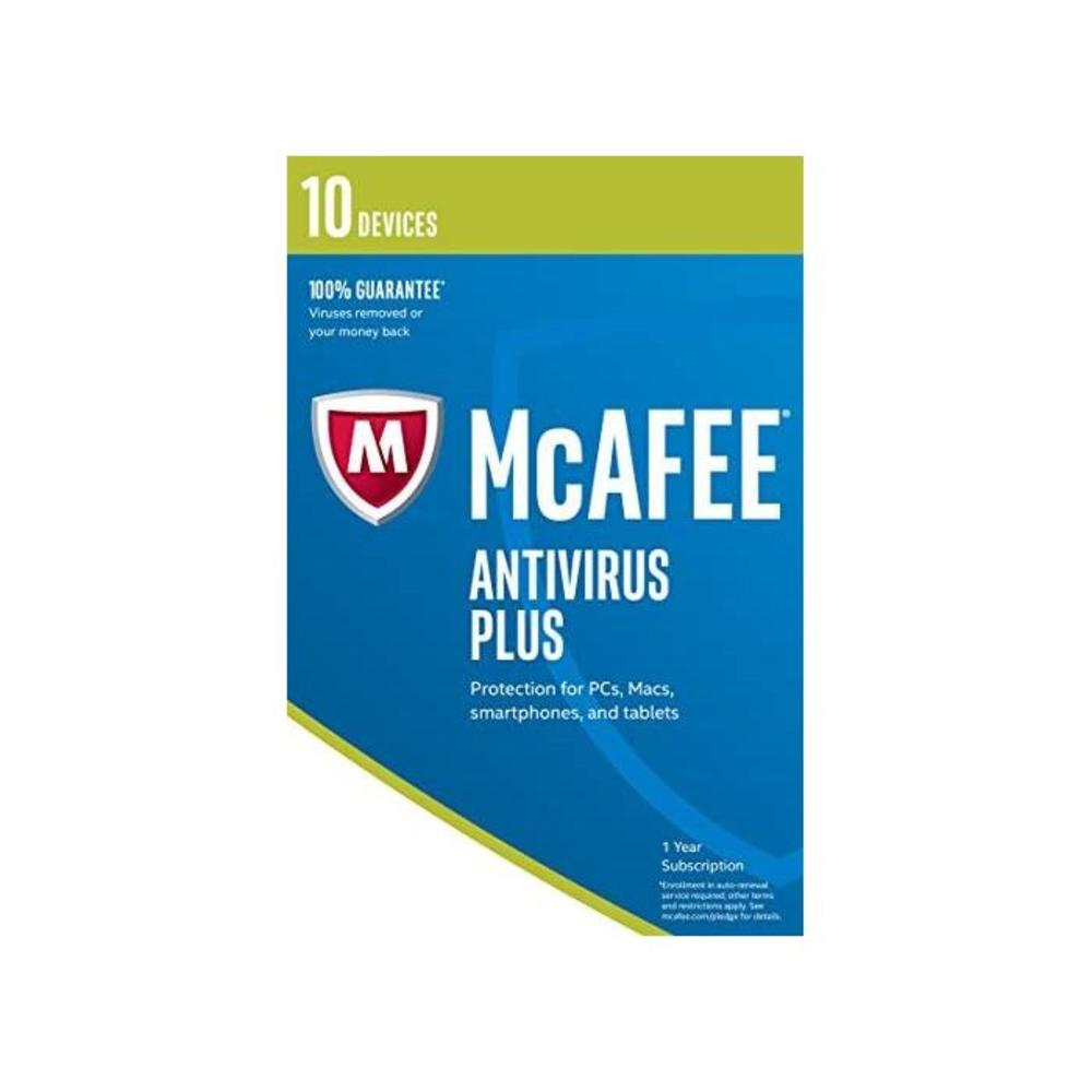 McAfee AntiVirus Plus 10 Devices 1 Year PC/Mac/Android Download - Latest Version B01K1FB3O0