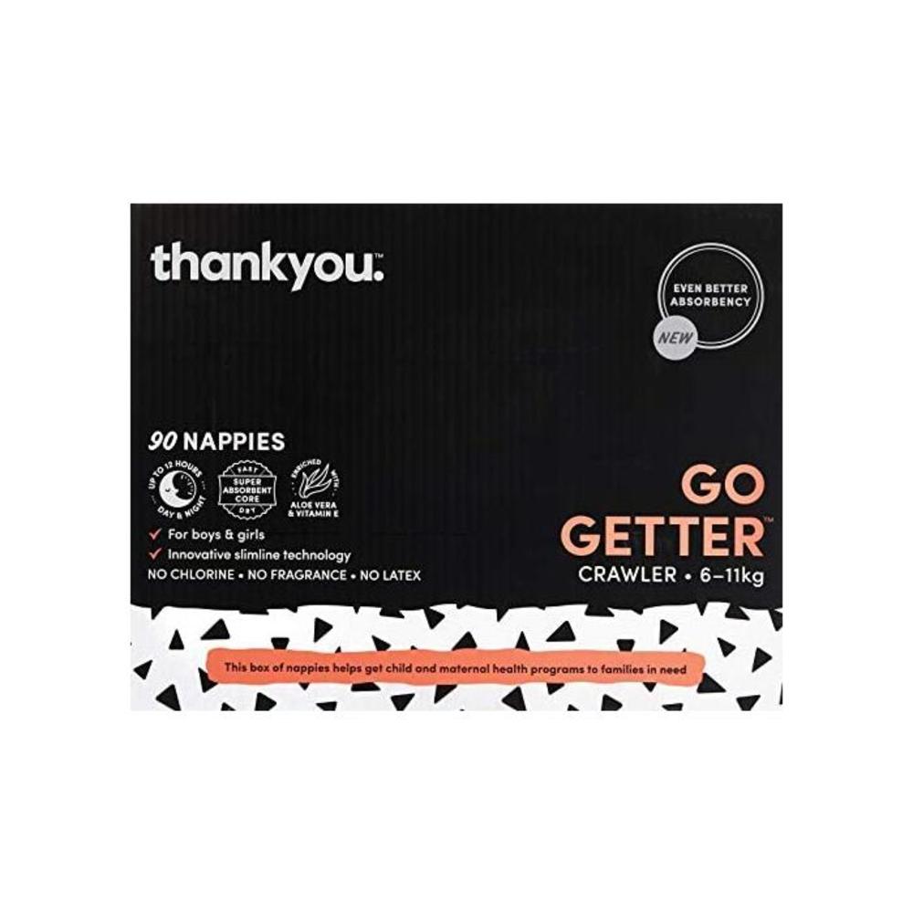 Thankyou Baby Nappies, Boys &amp; Girls, Go Getter, Crawler 6-11kg (90 Count) B077QPWGG5
