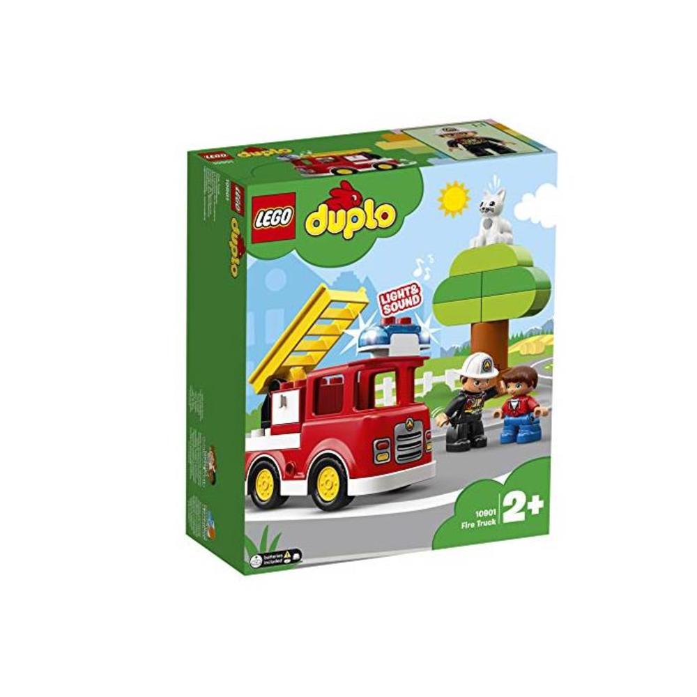 LEGO 레고 듀플로 DUPLO 타운 파이어 Truck 10901 빌딩 Blocks, Vehicle 토이 for Toddlers, 2019 B07FNTSDD6