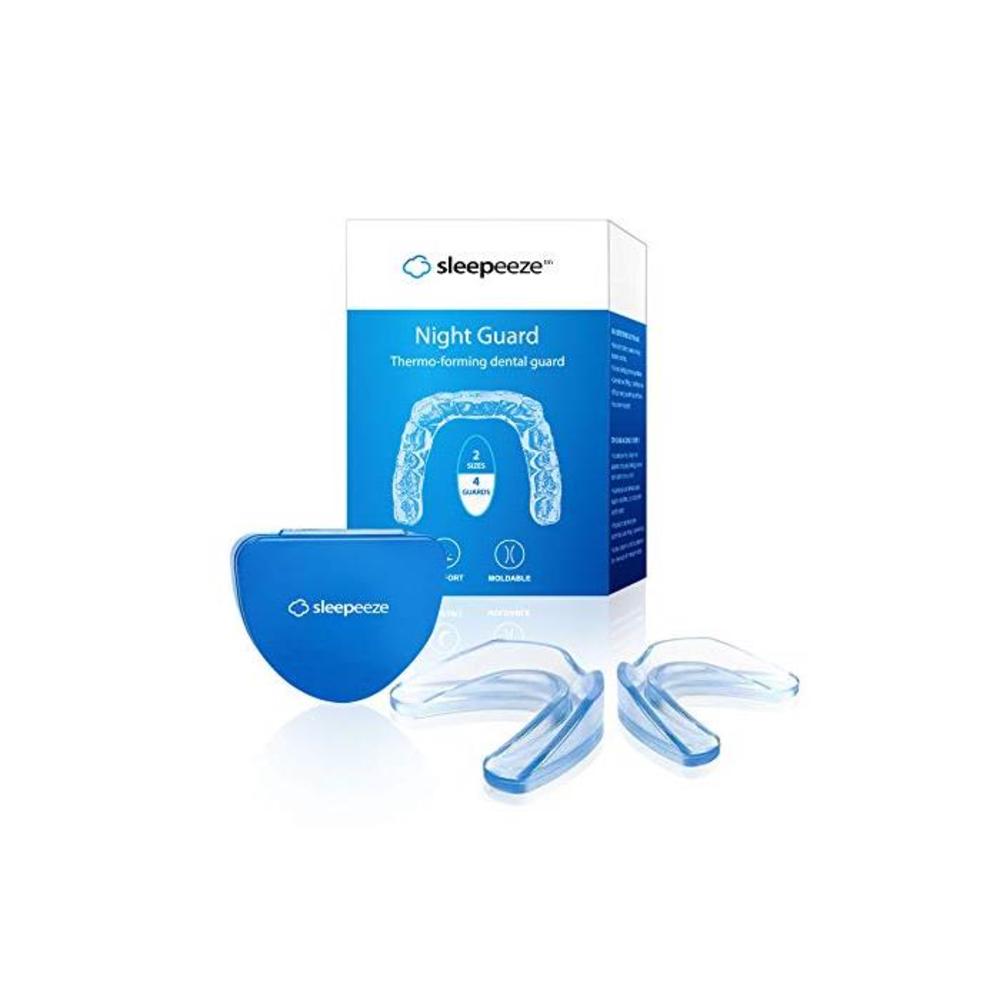 Sleepeeze Night Guard - Custom Fit Mouth Guard Designed For Teeth Grinding Clenching Bruxism - BPA Free Dental Guard B08H7FZB2N