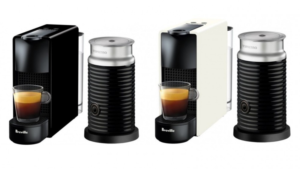 Nespresso 네스프레소 에센자 미니 캡슐 커피 머신 윗 우유거품기 by Breville 브레빌