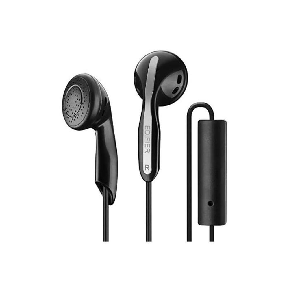 Edifier P180 Headphones with Mic and Inline Control - Stereo Earbud Earphone Earpod Headphone with Microphone and Remote for Apple iPhone Samsung HTC Nokia - Black B013J1KH2M