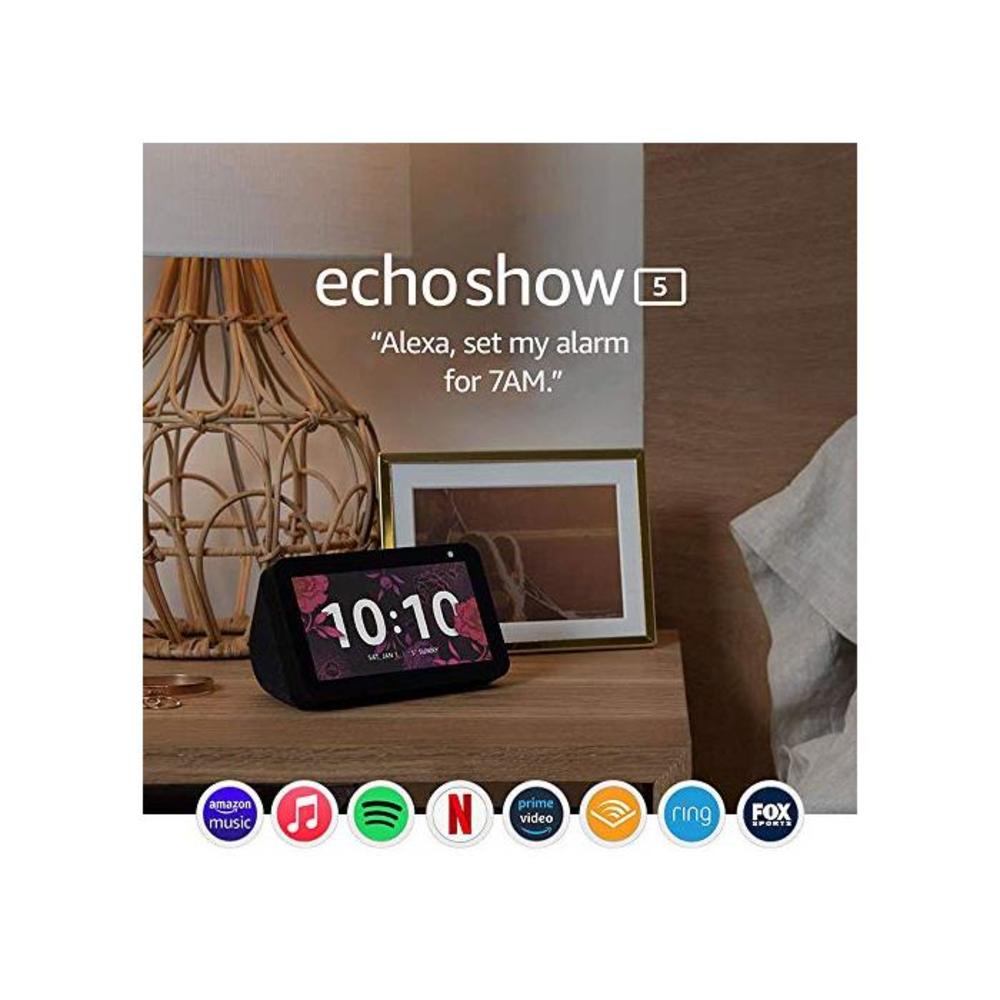 Echo Show 5 (1st Gen) – Compact smart display with Alexa - Charcoal Fabric B07KD7TJD8
