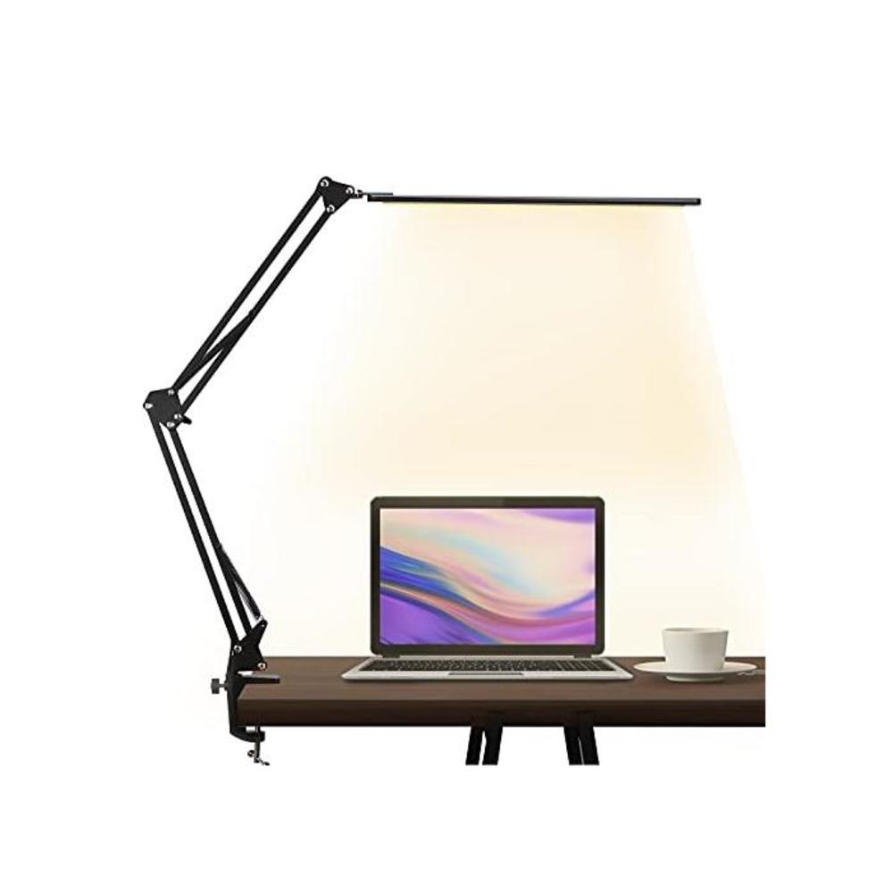 LED Desk Lamp,brightower Adjustable Swing Arm Table Lamp with Clamp,Eye-Caring Architect Desk Light,Dimmable Lamp for Home Office with USB,3 Lighting Modes with 10 Brightness Level B095WPN9B9