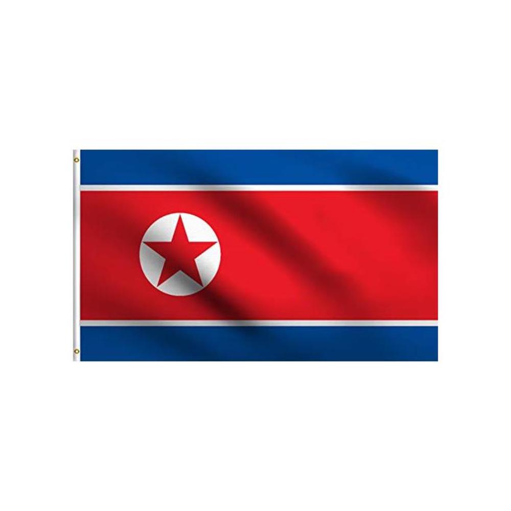 DMSE North Korea Flag 3X5Ft Foot 100% Polyester 100D Flag B08GTQD6ST