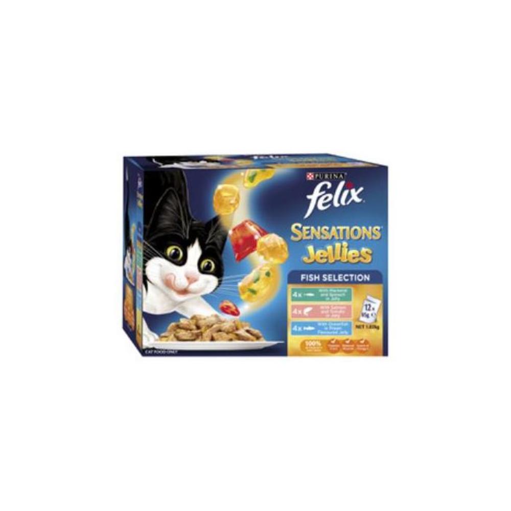 Felix Sensations Jellies Fishy Selection Cat Food 12 pack 2740868P