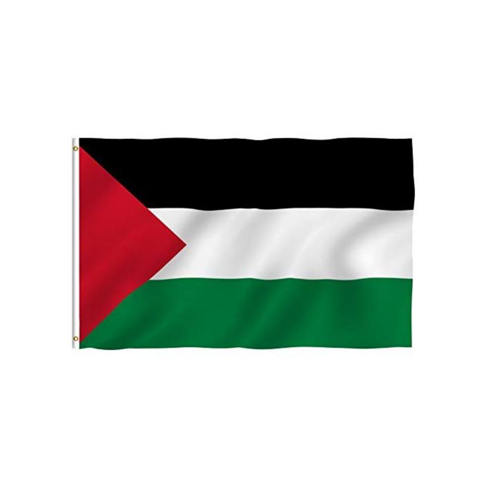 ANLEY® [Fly Breeze] 3x5 Foot Palestine Flag - Vivid Color and UV Fade Resistant - Canvas Header and Double Stitched -Palestinian Flags Polyester with Brass Grommets 3 X 5 Ft B01L1WXBJ2