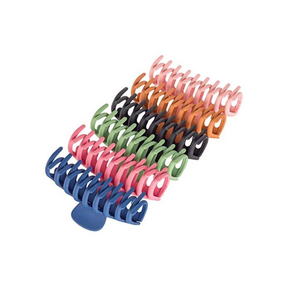 6 Pack Big Claw Clips 4 Inch Giant Matte Hair Claw Clips For Women and Girls 6 Color Large Jaw Hair Clips Strong Hold for Thick Hair B08DFKHB72