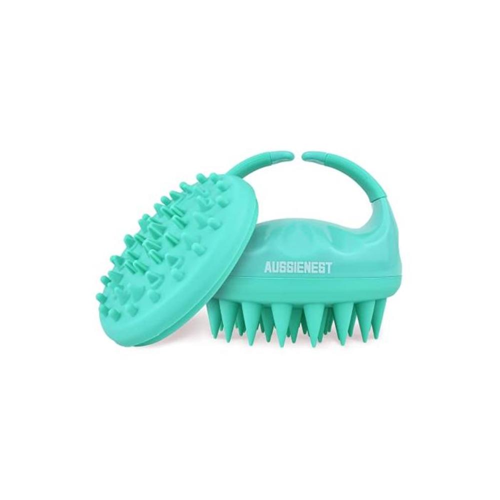 Aussienest Hair Scalp Massager Shampoo Brush Shower Scrubber, Soft Silicone Bristles For hair wash with Body Brush Attachment that Removes Dandruff And stimulate Hair Growth – Gree B08NSF5MW3