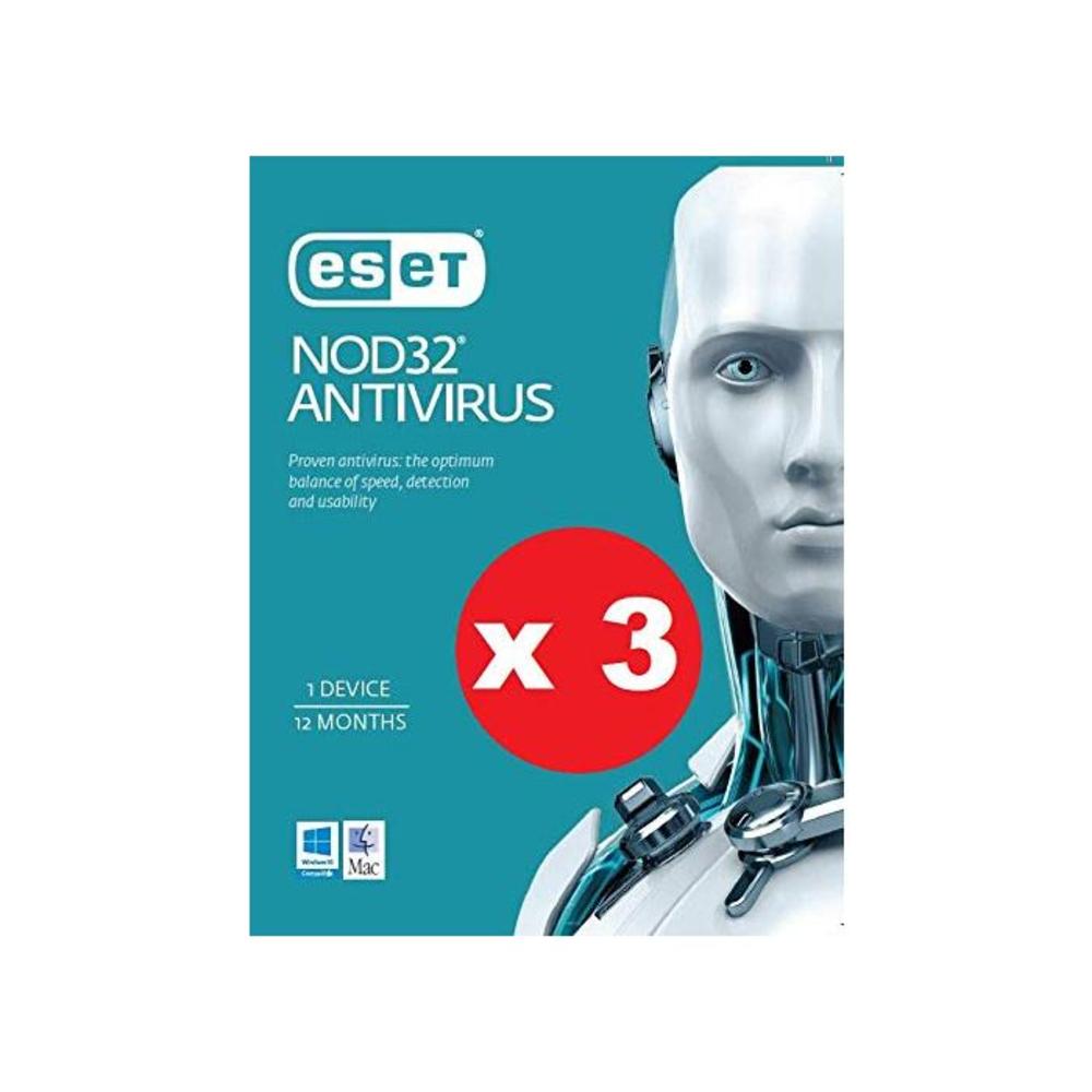 3 X Pack of ESET NOD32 Antivirus OEM 1 Device 1 Year Download B07HQFPHGC
