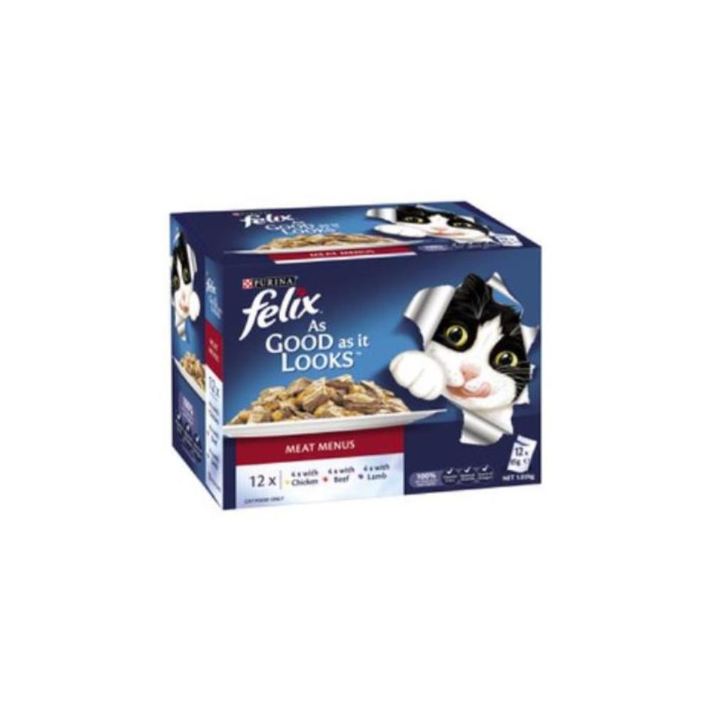 Purina Felix As Good As It Looks Meat Menu Cat Food 12 pack 1719607P