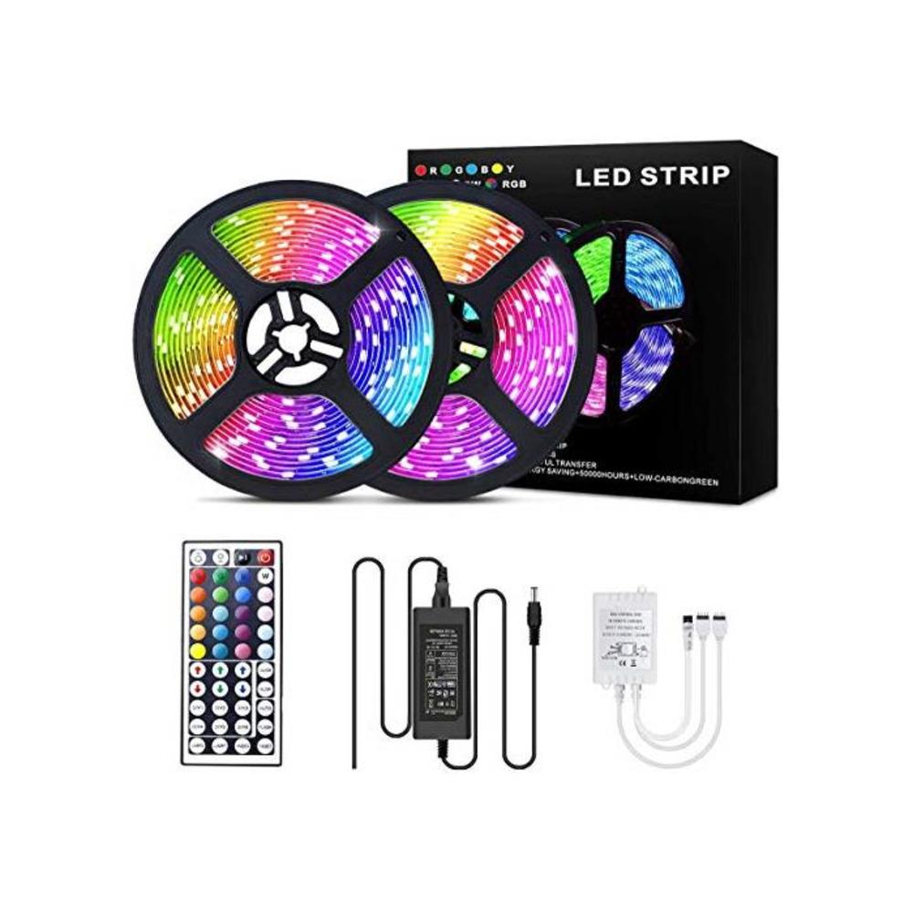 Led Strip Lights 32.8ft/10M with 44 Keys IR Remote and 12V Power Supply Flexible Color Changing 5050 RGB 300 LEDs Light Strips Kit for Home, Bedroom, Kitchen,DIY Decoration B0895JQ8YW
