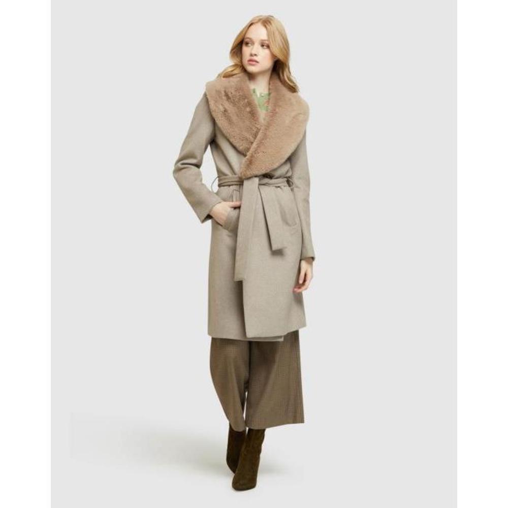 Oxford Fallon Detachable Fur Lapel Coat OX617AA51FNG