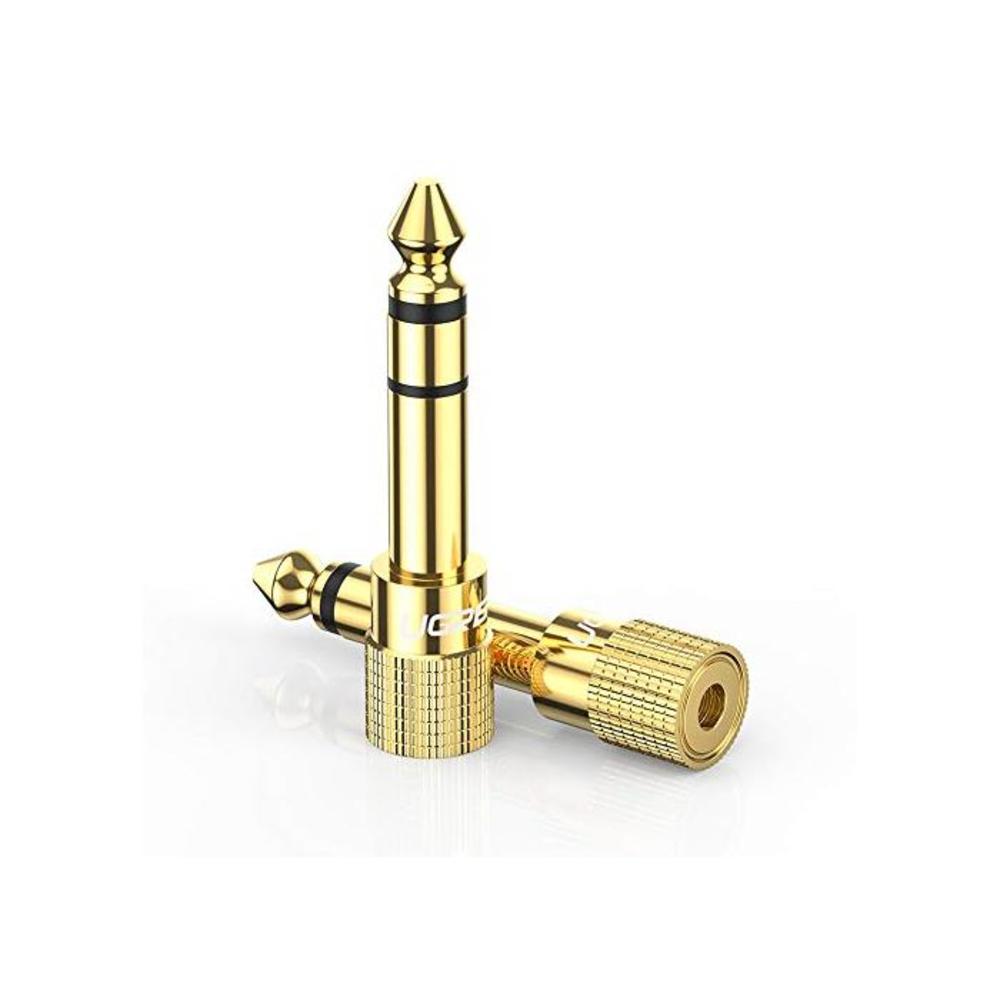 UGREEN 6.35mm (1/4 inch) Male to 3.5mm (1/8 inch) Female Stereo Audio Adapter Gold Plated, 2 Pack B01D82XXGO
