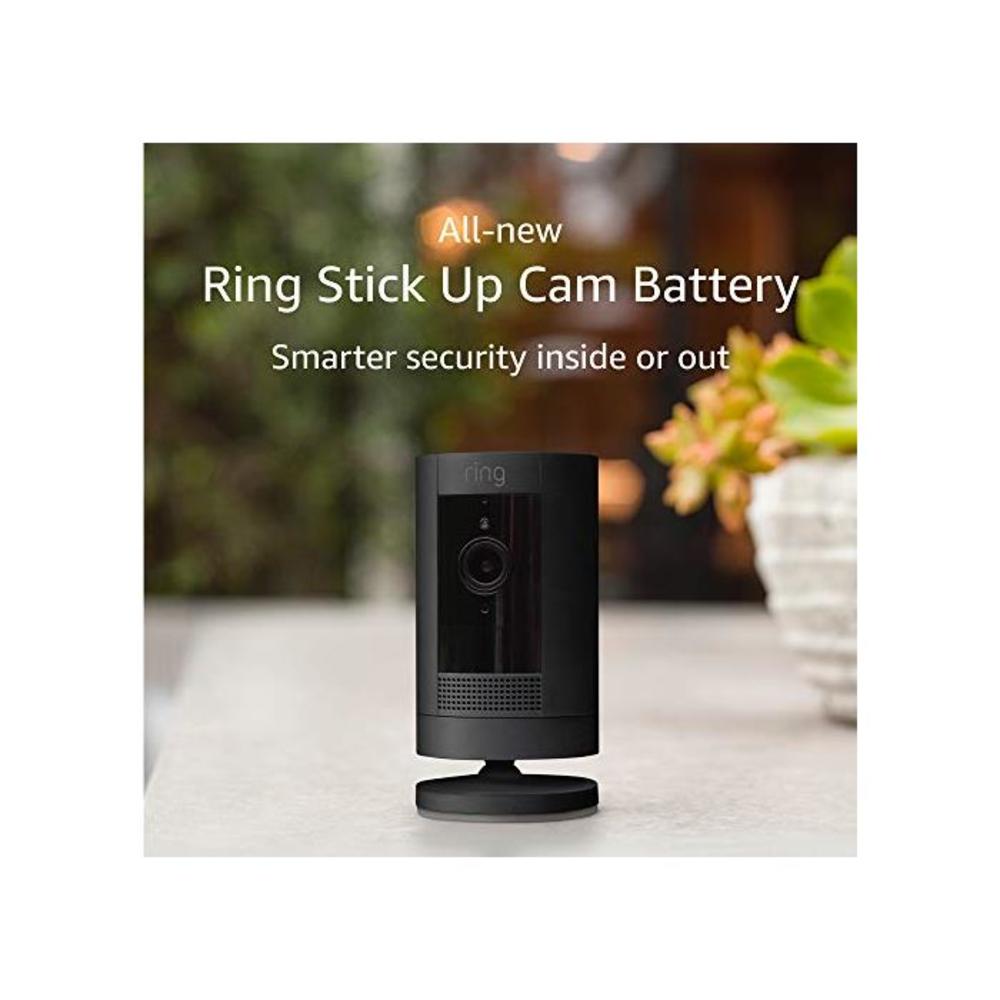 All-new Ring Stick Up Cam Battery HD security camera with Two-Way Talk, black, Works with Alexa B07Q3SY7KW